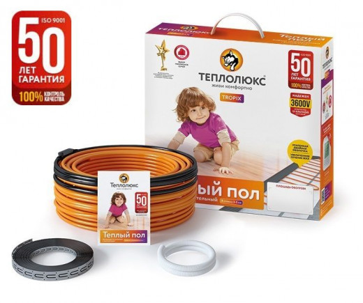 Нагревательный кабель Теплолюкс Tropix ТЛБЭ 5,0 м/100 Вт —