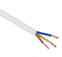 Кабель ПВС Белый 3х1,5мм для электропитания кондиционера (бухта 100м)  