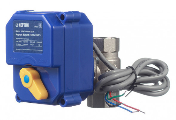 Шаровой кран с электроприводом Neptun Bugatti Pro 220В 1/2